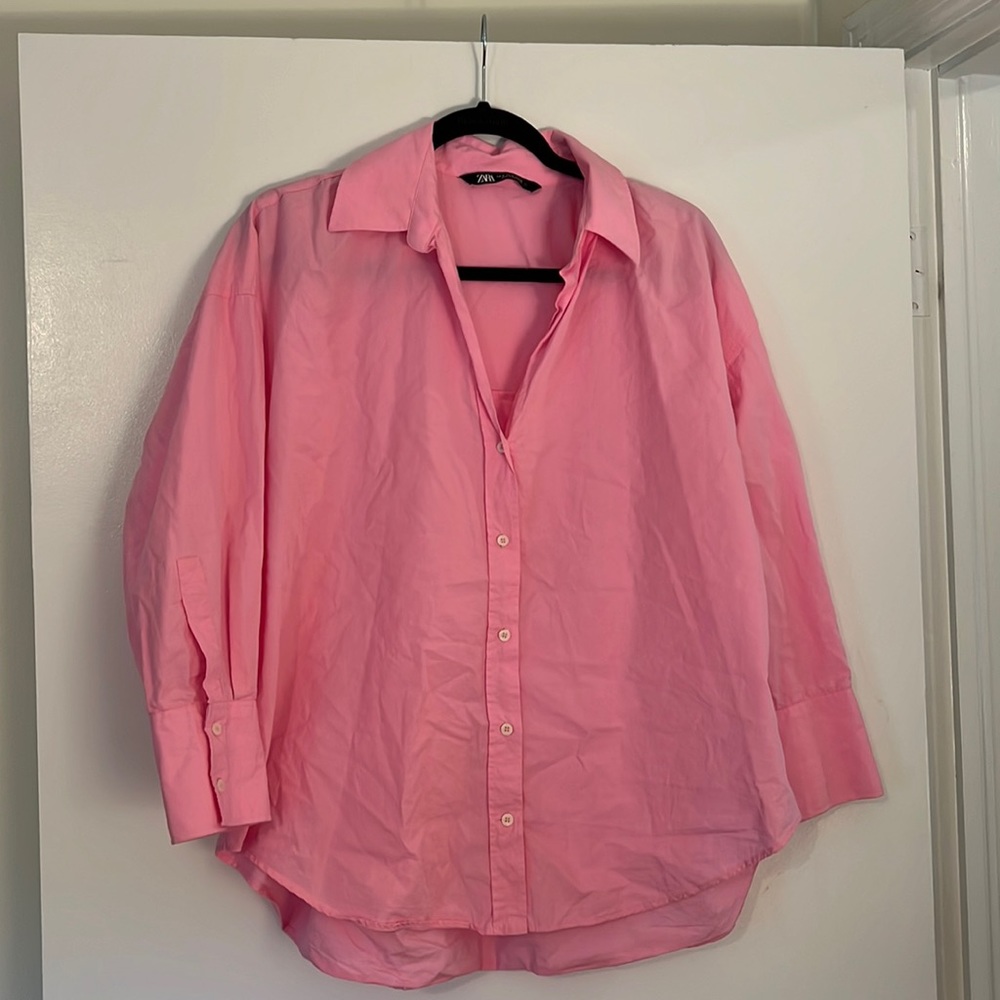 Zara link long sleeve blouse button down - like new - size medium